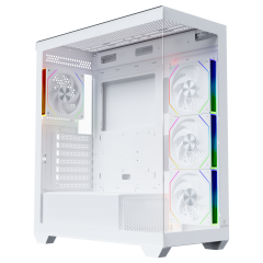 GameBooster NYVRA FALCON 750w 80+ Bronze ATX APFC 3.1 PCI-E 5.1 4*ARGB PWM Fan ATX Tower SeaView Gaming Beyaz Kasa