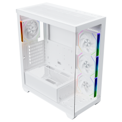 GameBooster NYVRA FALCON 750w 80+ Bronze ATX APFC 3.1 PCI-E 5.1 4*ARGB PWM Fan ATX Tower SeaView Gaming Beyaz Kasa