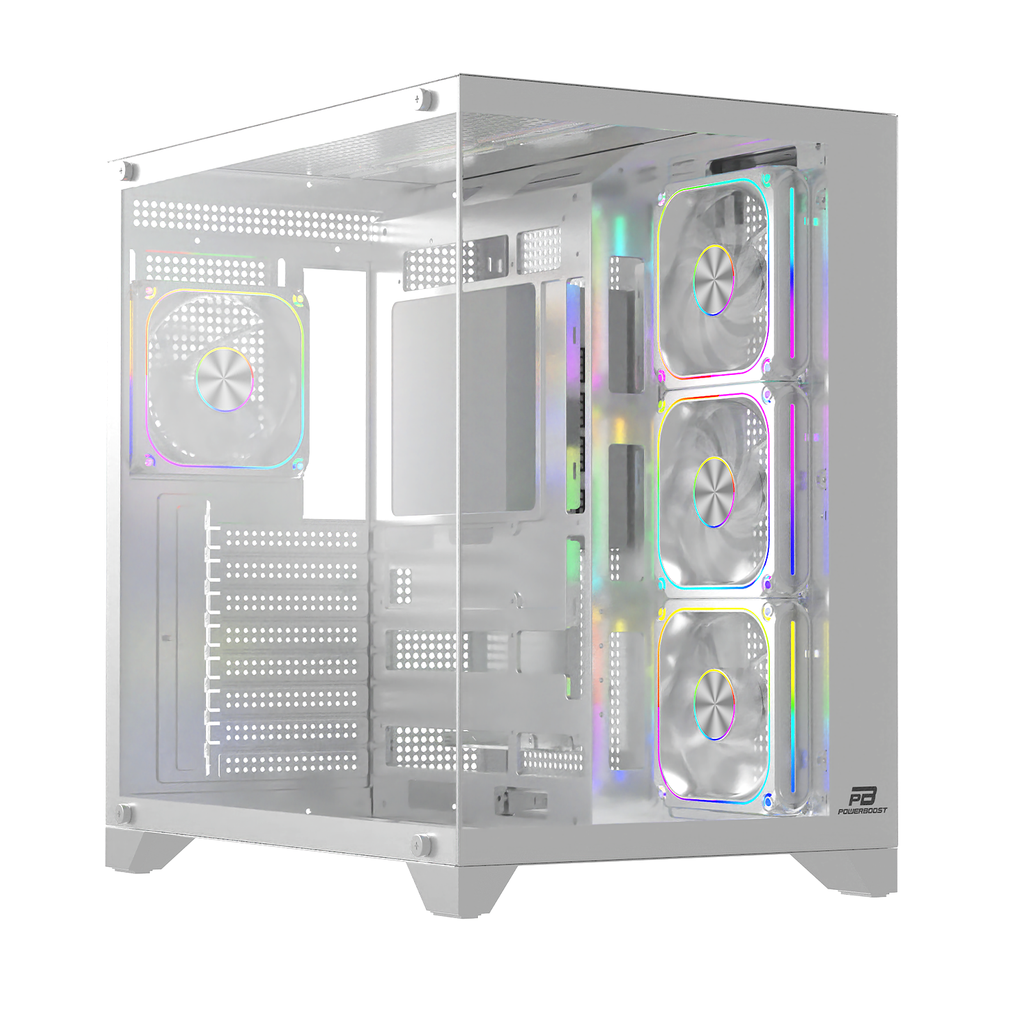 PowerBoost PB-C9025W 750W 80+ Bronze APFC ATX3.1 PCI-E 5.1 4*ARGB PWM SeaView Gaming Beyaz Kasa