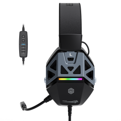 Gamebooster Forge RGB Virtual 7.1 Surround ENC Siyah Gaming Kulaklık