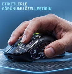 GameBooster Sway RGB 24000DPI Oled Triple Mode Siyah Gaming Mouse