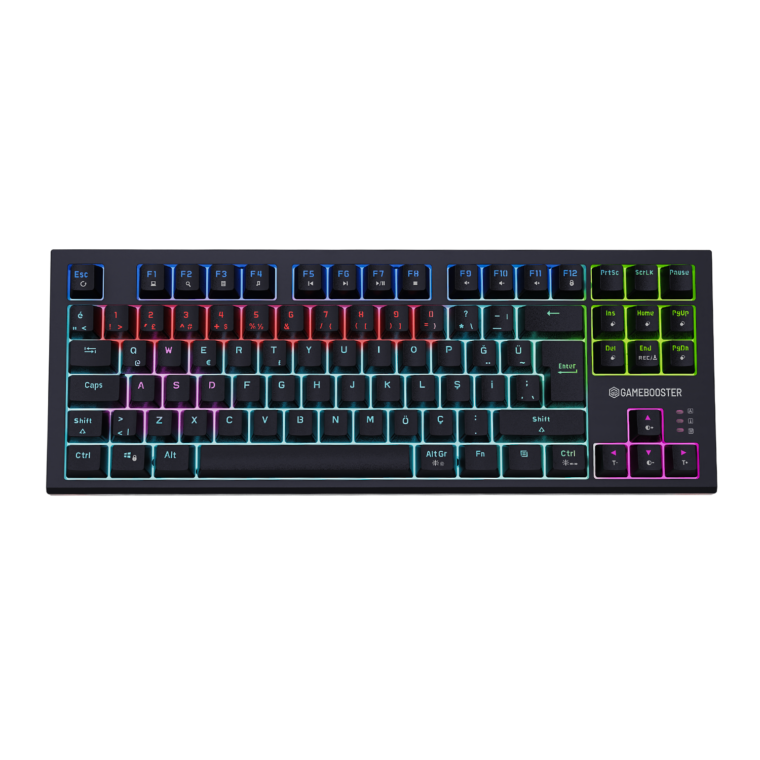 GameBooster Lumin RGB Red Switch Kablolu Siyah Mekanik Gaming Klavye