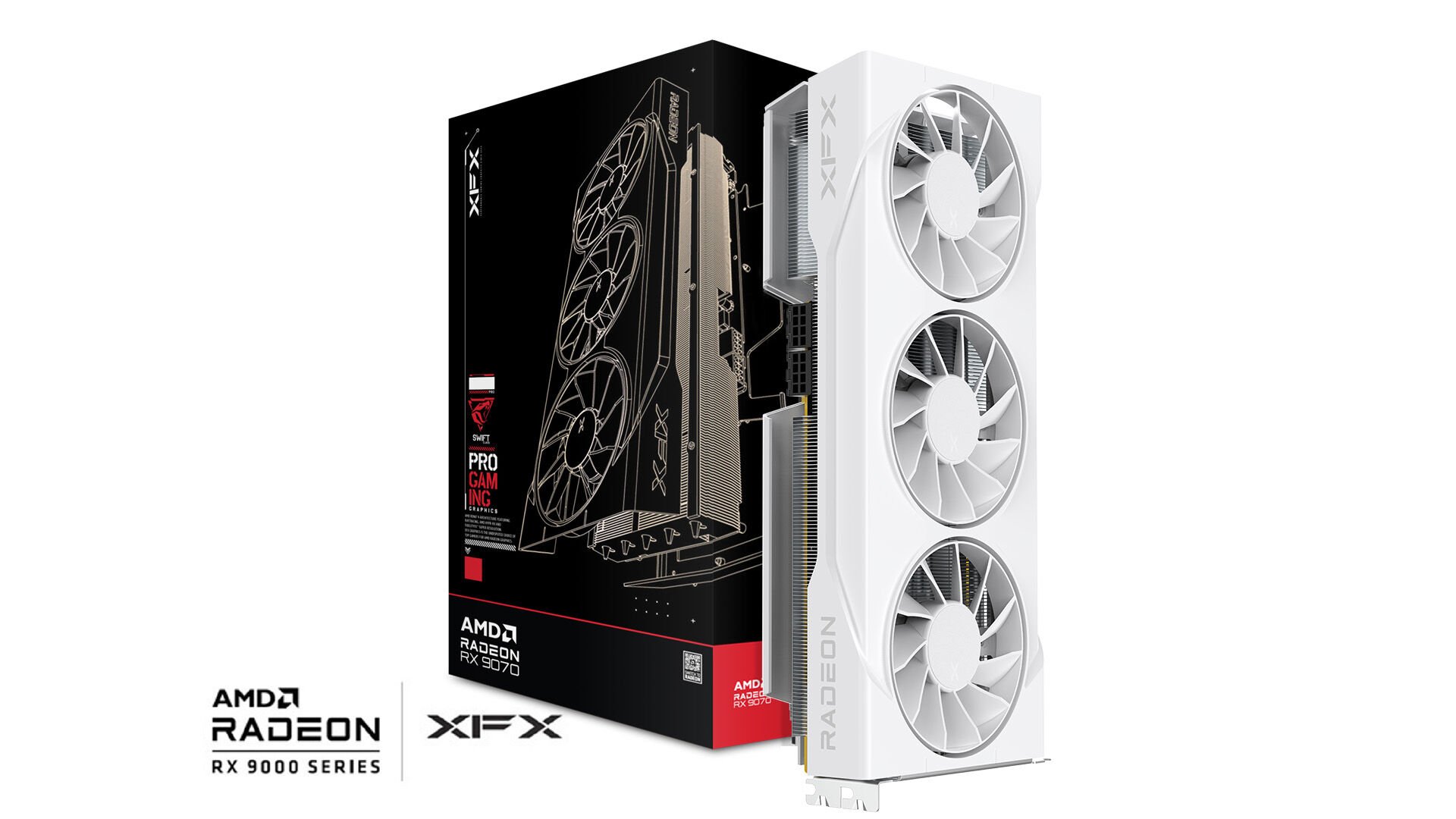 XFX SWIFT RADEON RX 9070 GRE WHITE GAMING 12GB GDDR6 192Bit AMD Ekran Kartı