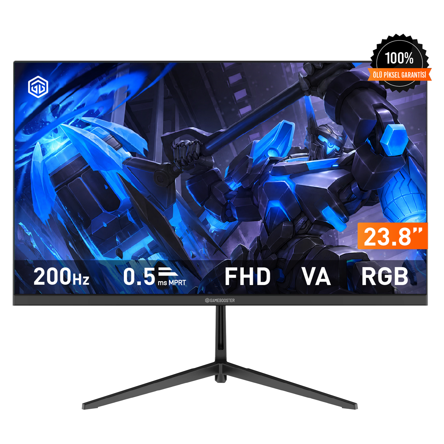 GameBooster RUVIE EF20 23.8'' 200Hz FHD VA Panel 0.5ms 2*HDMI+DP HDR10 RGB Flat Gaming Monitör