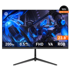 GameBooster RUVIE EF20 23.8'' 200Hz FHD VA Panel 0.5ms 2*HDMI+DP HDR10 RGB Flat Gaming Monitör