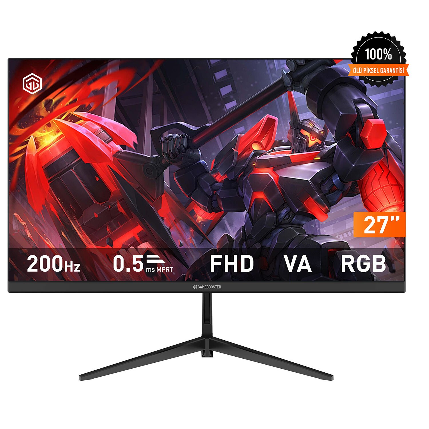 GameBooster RUVIE FF20 27'' 200Hz FHD VA Panel 0.5ms 2*HDMI+DP HDR10 RGB Flat Gaming Monitör