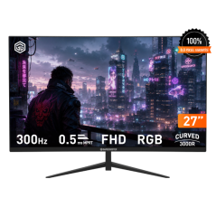 GameBooster LYRIS FF30 27'' 300Hz FHD VA Panel 0.5ms HDMI+DP HDR RGB Curved Gaming Monitör