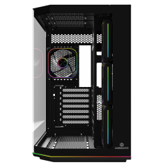 GameBooster NYVRA SYNC EDGE 4*ARGB PWM ARGB Şerit SeaView Siyah Gaming Kasa (PSU YOK)