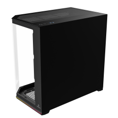 GameBooster NYVRA SYNC EDGE 4*ARGB PWM ARGB Şerit SeaView Siyah Gaming Kasa (PSU YOK)