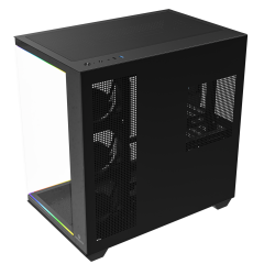 GameBooster NYVRA SYNC CORE 4*ARGB PWM ARGB Şerit SeaView Siyah Gaming Kasa (PSU YOK)