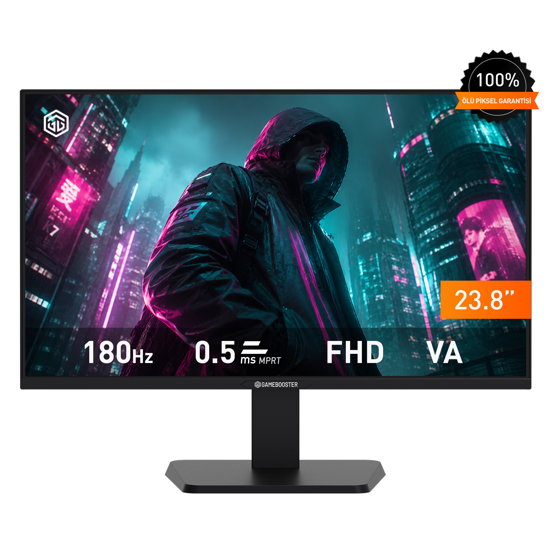 GameBooster EDGE EF18 23.8'' 180Hz 0.5ms FHD VA HDMI+DP HDR Gaming Monitör