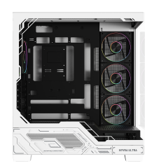 GameBooster NYVRA ULTRA Type-C 4*ARGB PWM Fan ATX Tower SeaView Siyah&Beyaz Gaming Kasa (No PSU)