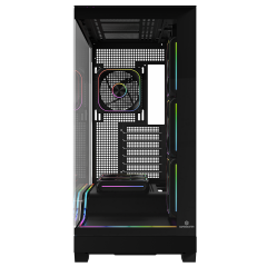 GameBooster NYVRA SYNC ELITE Type-C 6*ARGB PWM Fan ATX Tower ARGB Şerit SeaView Siyah Gaming (NO PSU