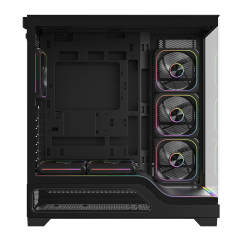 GameBooster NYVRA SYNC ELITE Type-C 6*ARGB PWM Fan ATX Tower ARGB Şerit SeaView Siyah Gaming (NO PSU