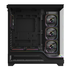 GameBooster NYVRA SYNC ELITE Type-C 6*ARGB PWM Fan ATX Tower ARGB Şerit SeaView Siyah Gaming (NO PSU