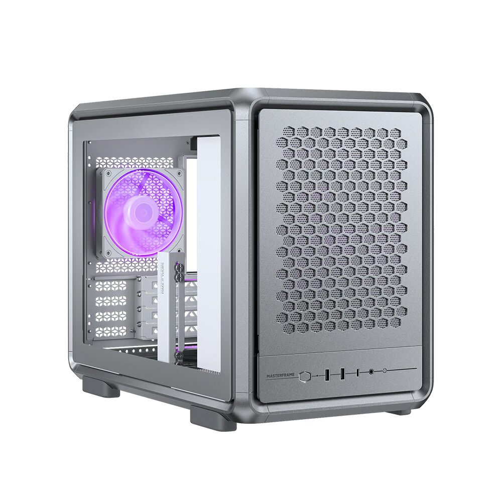 Cooler Master MasterFrame 400 ARGB TG 1x120 Micro ATX Alüminyum Gri Mini Tower Kasa