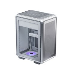 Cooler Master MasterFrame 400 ARGB TG 1x120 Micro ATX Alüminyum Gri Mini Tower Kasa