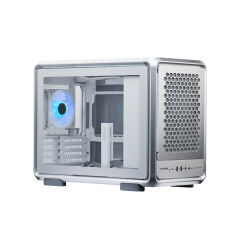 Cooler Master MasterFrame 400 ARGB TG 1x120 Micro ATX Alüminyum Gri Mini Tower Kasa