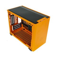 Cooler Master MasterBox NR200P Tempered Glass Mini-ITX, SFX PSU Destekli Bilgisayar Kasası Günbatımı Turuncu