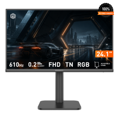 GameBooster ELITRA EF60 24.1'' 610Hz  0.2ms FHD TN 2*HDMI+2*DP HDR10 Speaker Pivot RGB Gaming Monitör